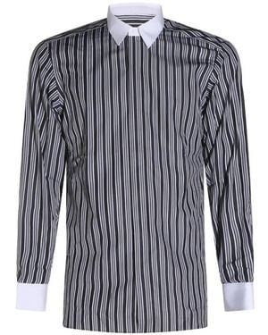 Tom Ford Vertical-Stripe Long-Sleeve Shirt - Blue
