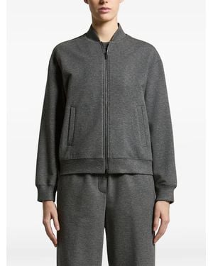 Peserico Marl-Effect Zip-Up Sweatshirt - Grey