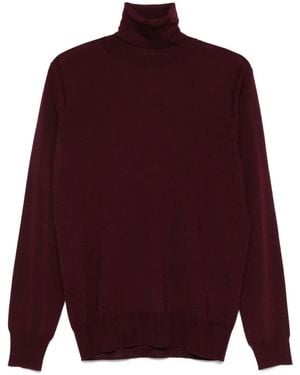 Paolo Pecora Turtleneck Wool Jumper - Red
