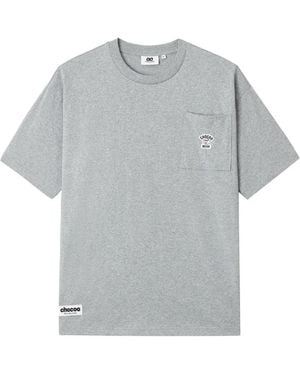 Chocoolate Patch-Pocket T-Shirt - Grey