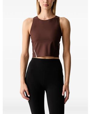 Casall Logo-Print Cropped Top - Black