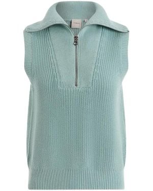 Varley Zip Knit Top - Green