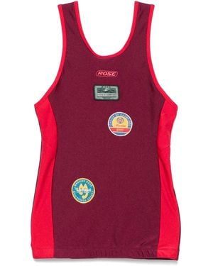 Martine Rose Logo-Patches Swim Vest - Red