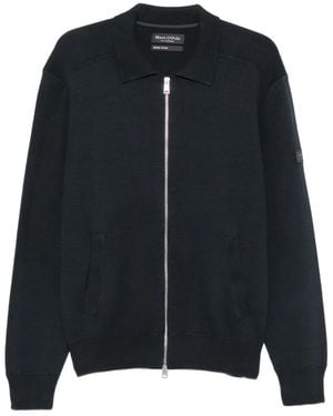 Marc O' Polo Reißverschluss-Cardigan Mit Kragen - Schwarz