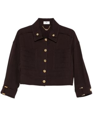 Elisabetta Franchi Button-Embellished Jacket - Brown