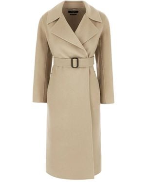 Weekend by Maxmara ベルテッド ダブルコート - ナチュラル