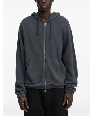 Another Aspect Ribbed-Knit Zip Hoodie - Gray
