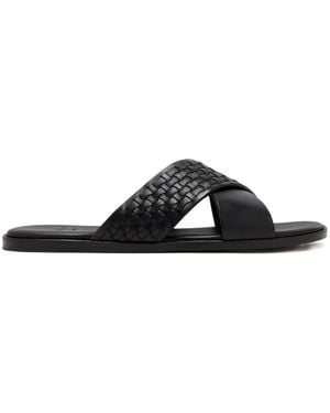 Magnanni Woven Leather Sandals - Black