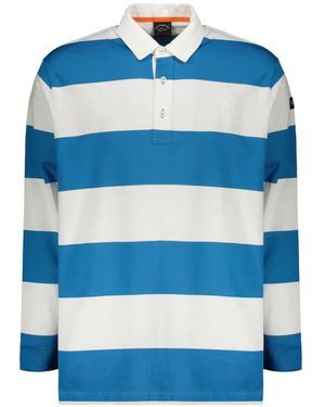 Paul & Shark Striped Long-Sleeve Polo Shirt - Blue