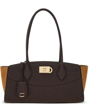 Ferragamo Studio Soft Bag East West (M) - Black