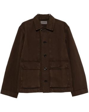 Lemaire Button-Fastening Pocket Denim Jacket - Brown
