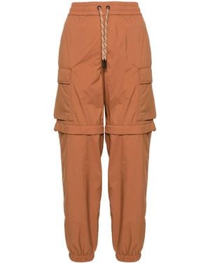 Moncler Leichte Cargohose Mit Logo-Patch - Orange
