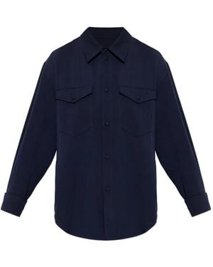 KENZO Chemise Boutonnée À Poche À Rabat - Blue