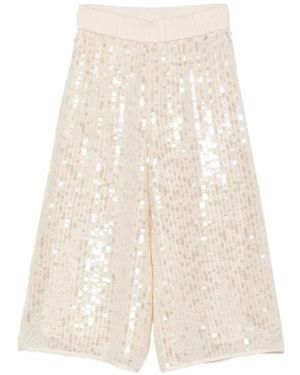 Peserico Sequin-Embellished Pocket Trousers - White