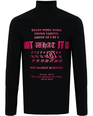MM6 by Maison Martin Margiela ナンバープリント トップ - ブルー