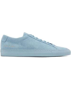Common Projects Baskets En Daim - Bleu