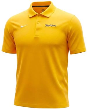 Nike X Nba Golden State Warriors Playoffs Bound Team Mantra Polo Shirt - Yellow