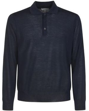 Canali Jersey Con Cuello En V - Azul