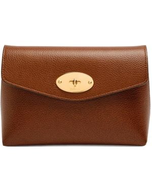 Mulberry Darley Textured Turn-Lock Pouch - Brown