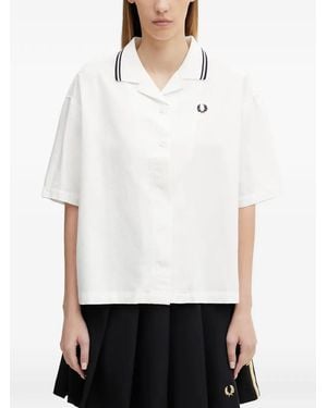 Fred Perry Short-Sleeve Shirt - White