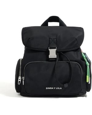 Bimba Y Lola Medium Multi-Pocket Backpack - Black