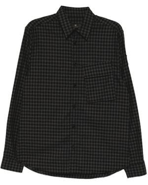 Belstaff Kariertes Scale Hemd - Schwarz