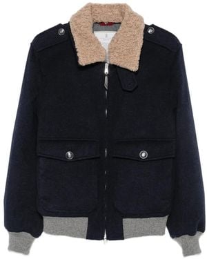 Brunello Cucinelli Chaqueta Bómber Con Cierre Oculto - Negro