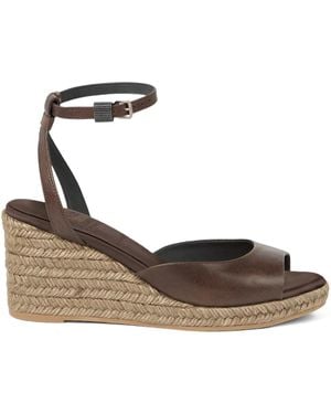 Brunello Cucinelli 55Mm Monili-Detail Espadrilles - Metallic