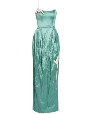 Erdem Tulip-Embroidery Gown - Green
