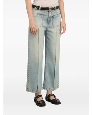 Semicouture Lola Paneled Jeans - Blue