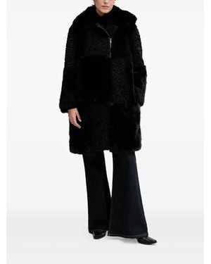 DKNY Winter Faux-Fur Coat - Black
