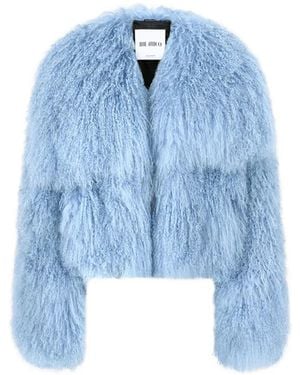 The Attico Veste Bomber En Mohair - Bleu