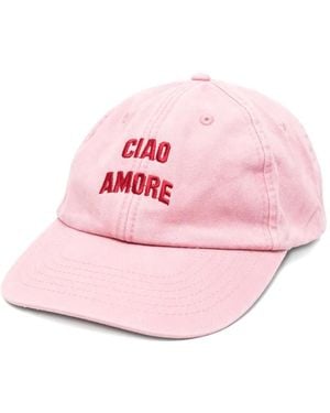 Giada Benincasa Embroidery Baseball Cap - Pink