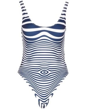 Jean Paul Gaultier Printed Swimsuit - Blue