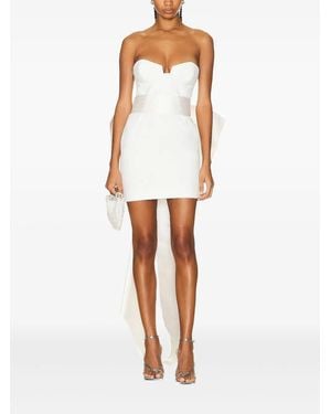 The New Arrivals Ilkyaz Ozel Alix Bow-Detail Strapless Mini Dress - White