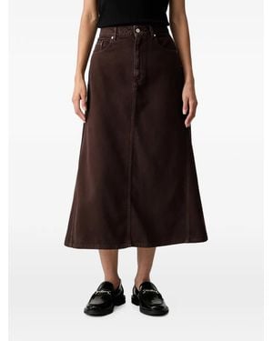 Marc O' Polo A-Line Denim Midi Skirt - Black