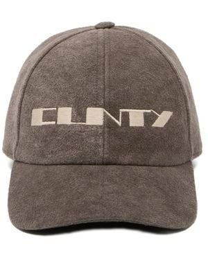 Rick Owens Logo-Embroidered Baseball Cap - Grey