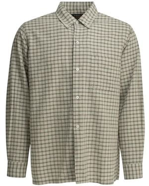 Beams Plus Blazer En Seersucker À Carreaux - Grey