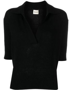 KHAITE Kasjmier Polotop - Zwart