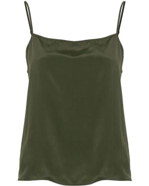 Fabiana Filippi Crepe De Chine Slip Top - Green
