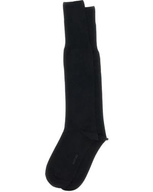 ANT45 Town Long Fine-Knit Socks - Black
