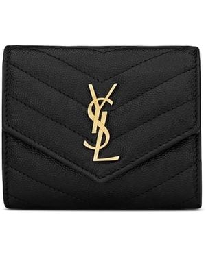 Saint Laurent Cassandre Matelassé-Clutch - Schwarz