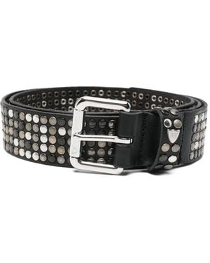 HTC Studded Leather Belt - ブラック