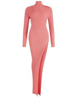 Jean Paul Gaultier The Gingham Asymmetric Maxi Dress - Pink