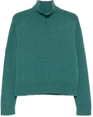 Eric Bompard Nahtloser Rollkragenpullover - Grün