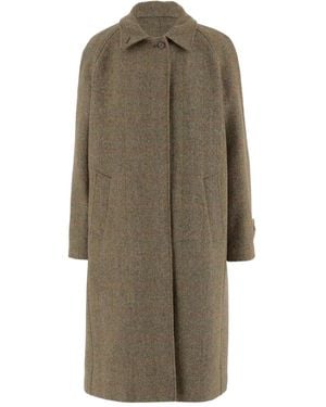 Aspesi Herringbone-pattern Coat - ナチュラル