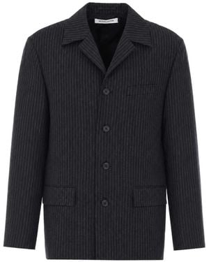 sunflower Pinstripe-Pattern Jacket - Blue