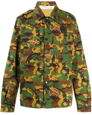 Off-White c/o Virgil Abloh Camicia Con Stampa Camouflage - Verde