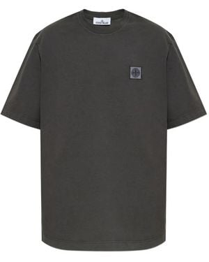 Stone Island Logo-patch T-shirt - Negro