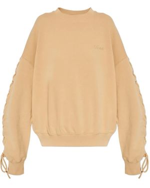 ROTATE BIRGER CHRISTENSEN Lace-Up Sweatshirt - Natural